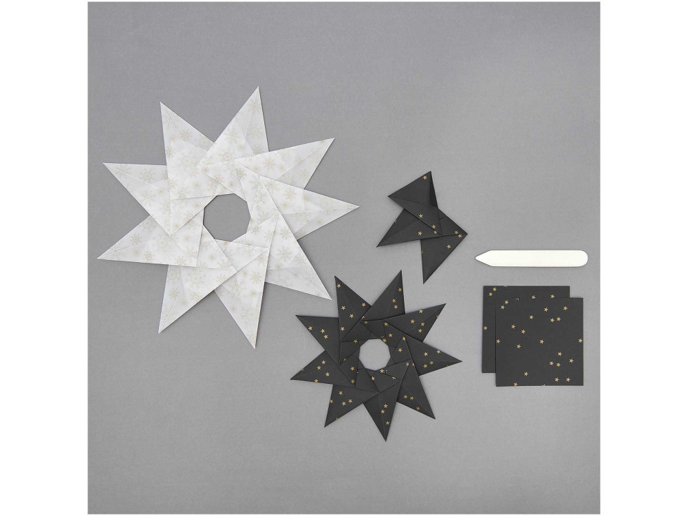 Papier origami, Stars - Paper Poetry - biały, 10 x 10 cm, 32 ark.