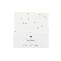 Origami paper, Stars - Paper Poetry - white, 10 x 10 cm, 32 sheets