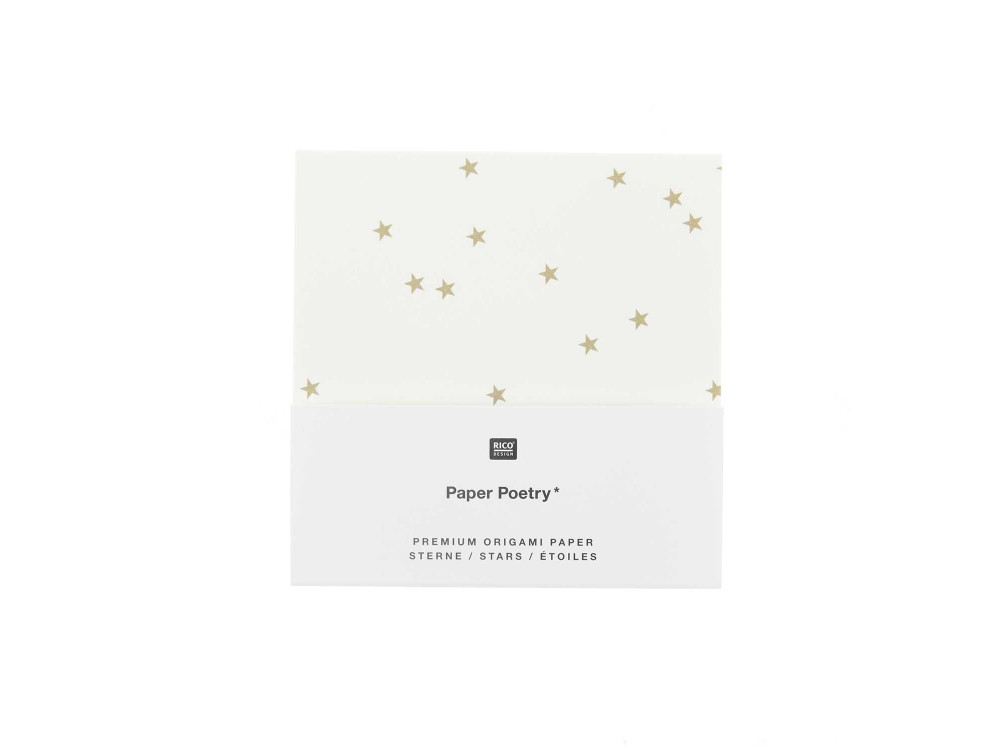 Origami paper, Stars - Paper Poetry - white, 10 x 10 cm, 32 sheets