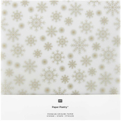 Papier origami, Ice Crystals - Paper Poetry - przezroczysty, 20 x 20 cm, 32 ark.
