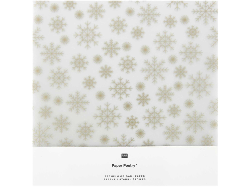 Papier origami, Ice Crystals - Paper Poetry - przezroczysty, 20 x 20 cm, 32 ark.
