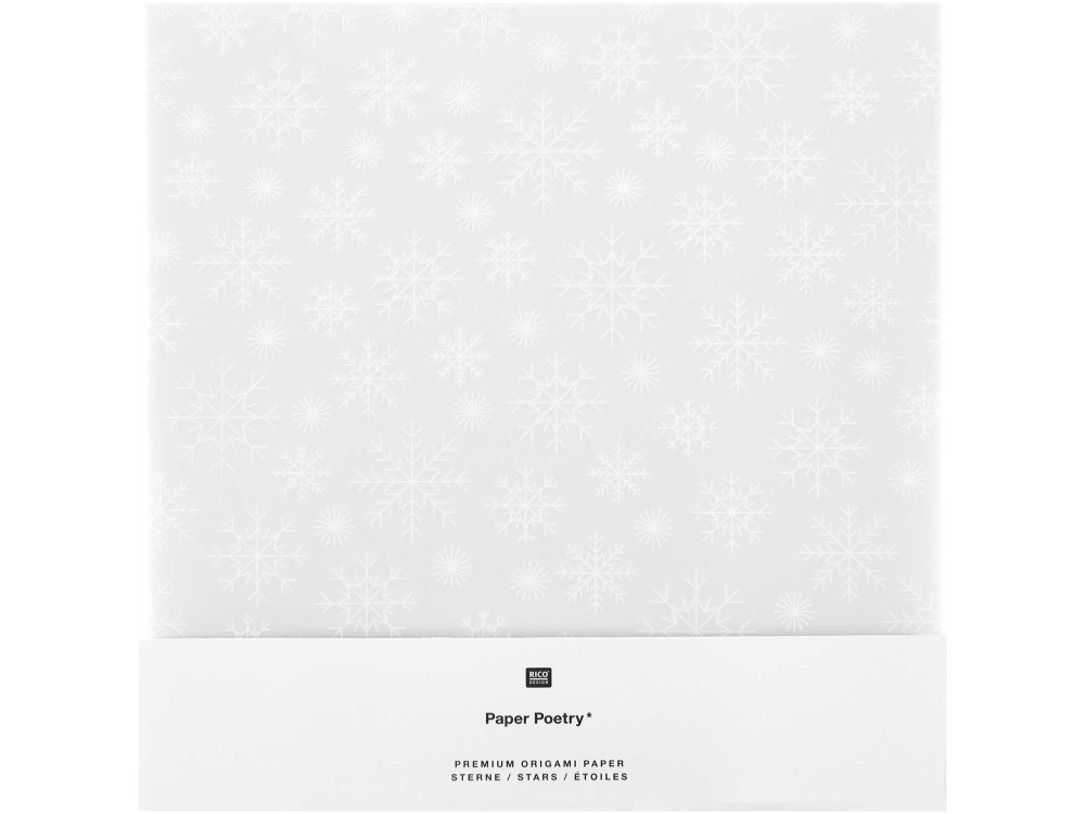 Origami paper, Ice Crystals - Paper Poetry - transparent, 20 x 20 cm, 32 sheets