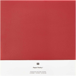 Papier origami - Paper Poetry - czerwony, 20 x 20 cm, 32 ark.