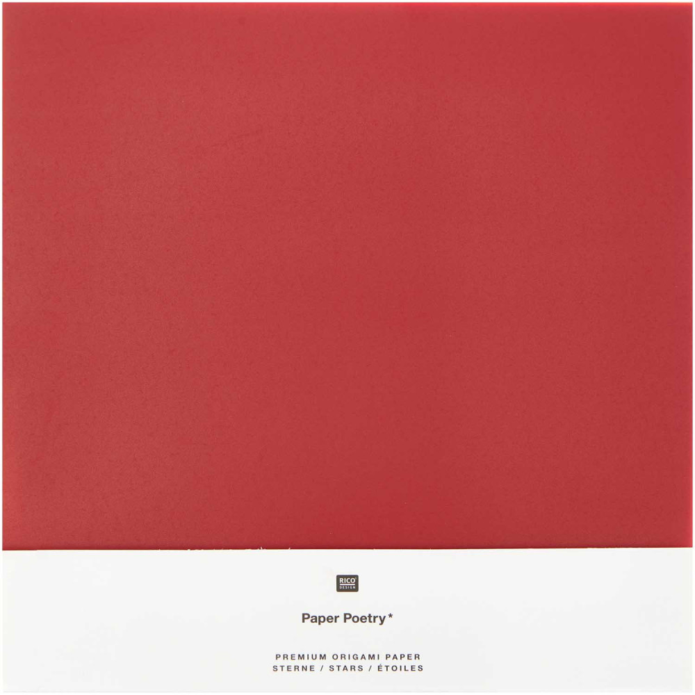 Papier origami - Paper Poetry - czerwony, 20 x 20 cm, 32 ark.