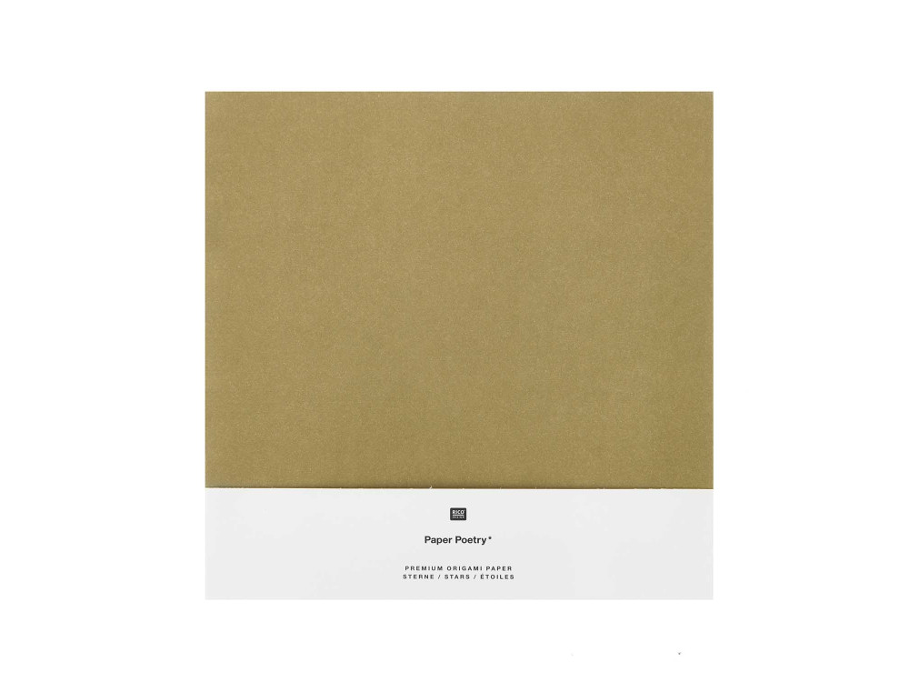 Origami paper - Paper Poetry - gold and silver, 15 x 15 cm, 32 sheets