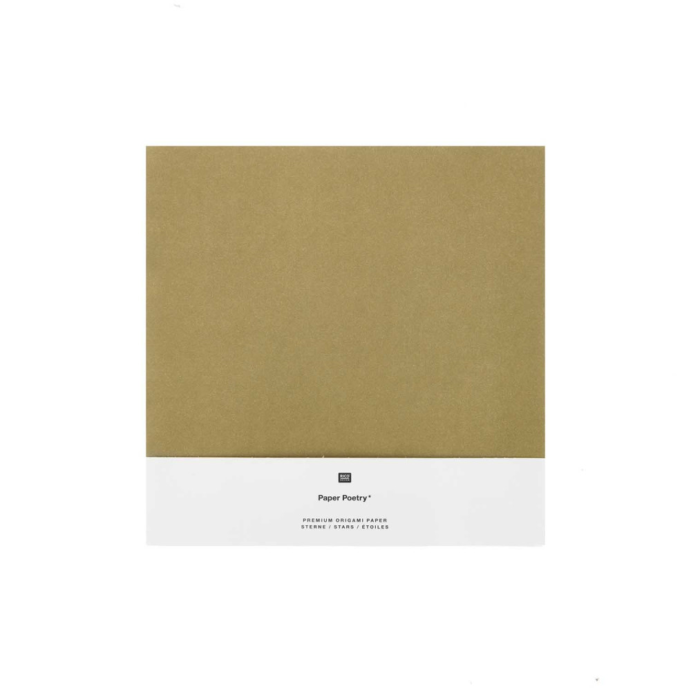 Papier origami - Paper Poetry - złoto-srebrny, 10 x 10 cm, 32 ark.