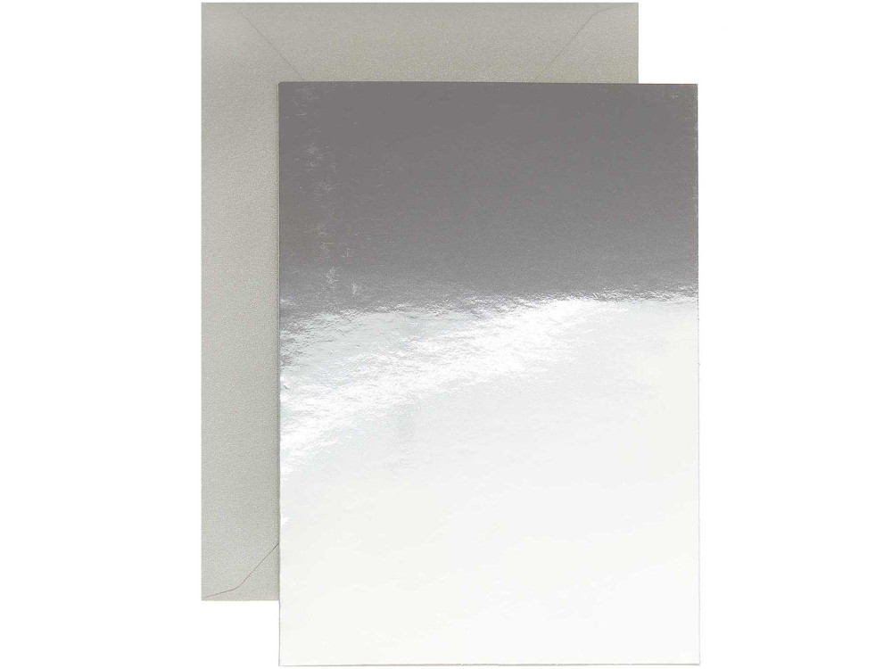 Zestaw kopert i kart - Paper Poetry - Mirror Silver, B6, 20 szt.