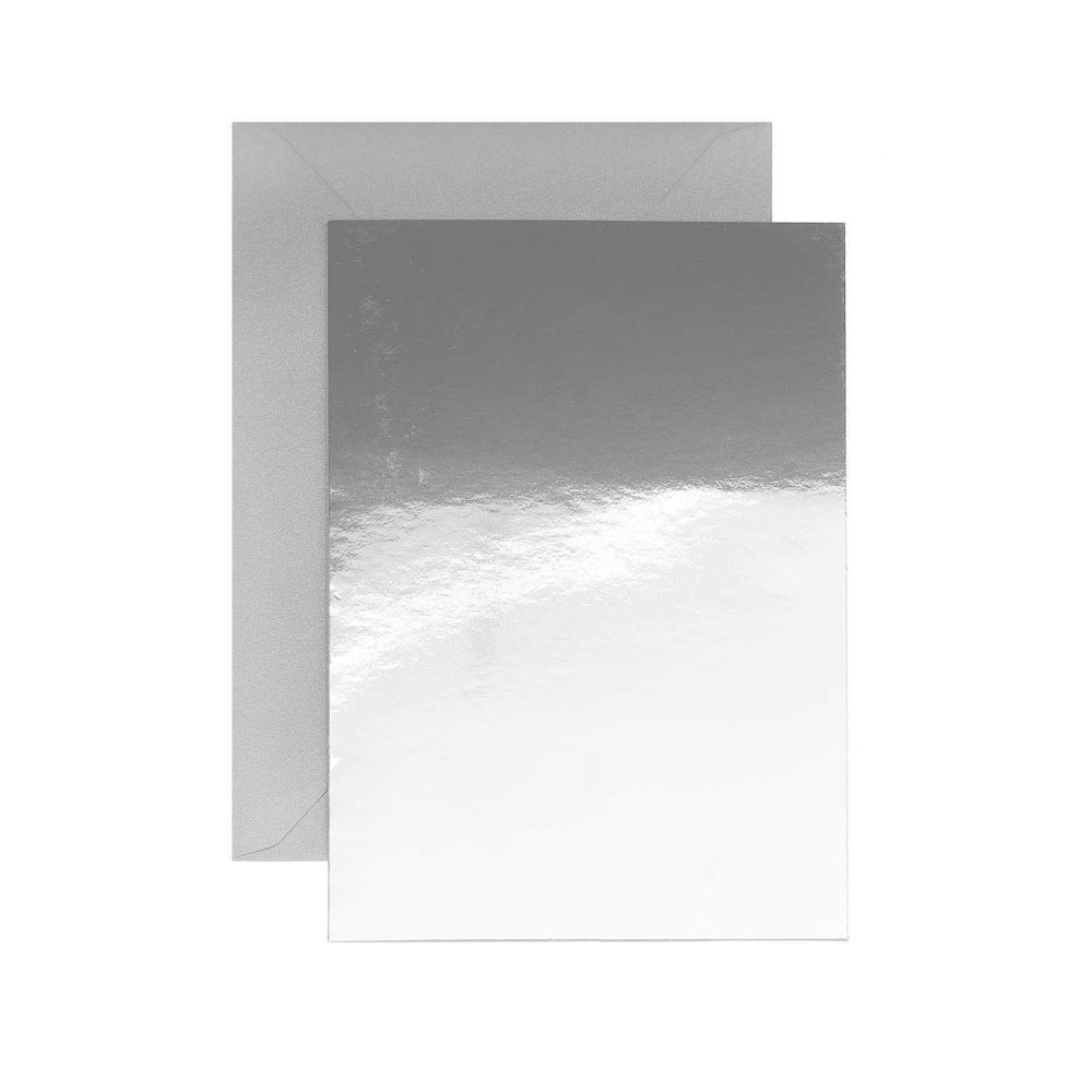 Zestaw kopert i kart - Paper Poetry - Mirror Silver, A7 i C7, 10 szt.