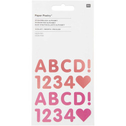 Sticker pad, Alphabet - Paper Poetry - Neon, 16 sheets
