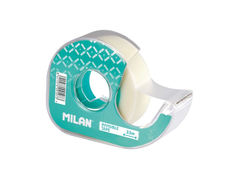 Office tape with dispenser, invisible - Milan - 33 m x 19 mm
