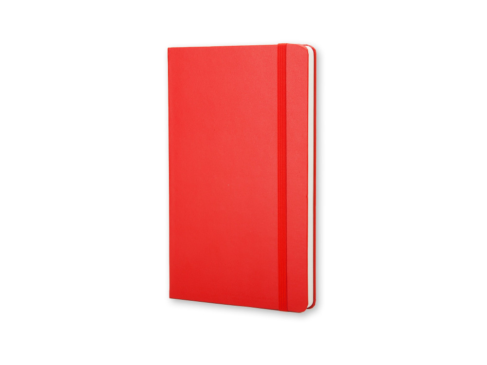 Notatnik gładki A5 - Moleskine - czerwony, twarda okładka