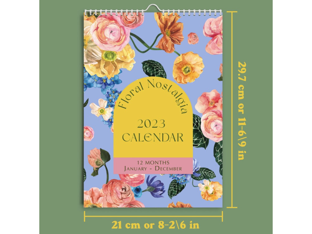 Wall calendar Floral Nostalgia 2023 - Once Upon a Tuesday - A4