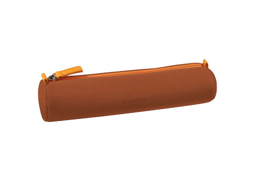 Rhodiarama round pencil case - Rhodia - copper, 5 x 21,5 cm