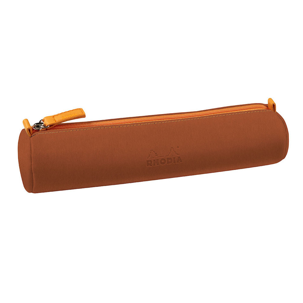 Rhodiarama round pencil case - Rhodia - copper, 5 x 21,5 cm