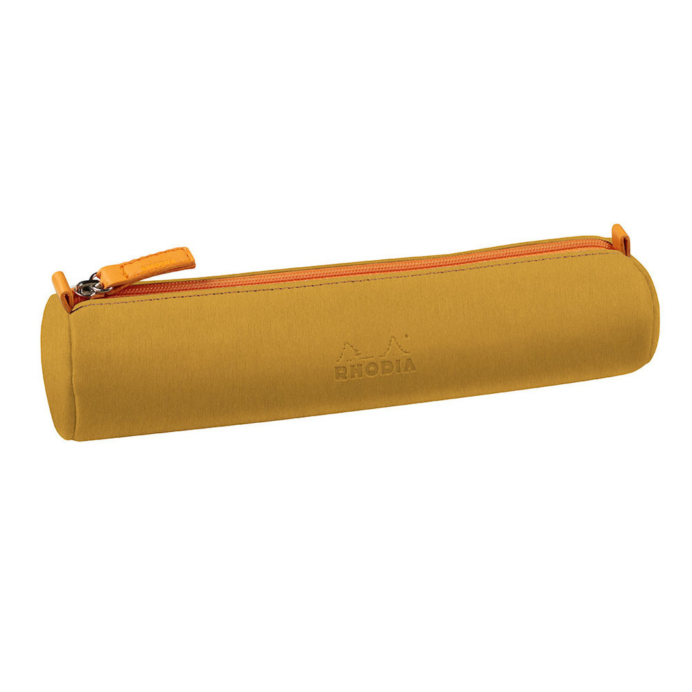 Rhodiarama round pencil case - Rhodia - gold, 5 x 21,5 cm