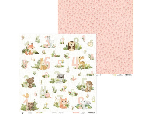 Scrapbooking paper 30,5 x 30,5 cm - Piątek Trzynastego - Woodland cuties 03