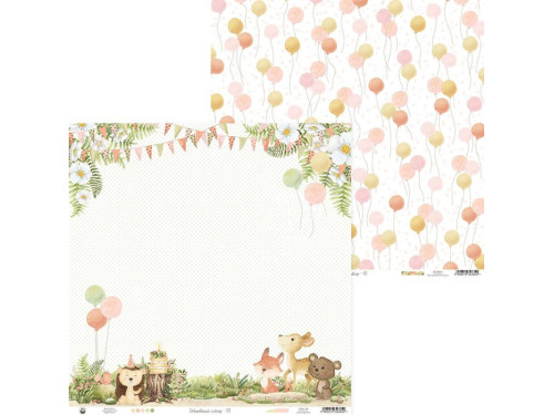 Scrapbooking paper 30,5 x 30,5 cm - Piątek Trzynastego - Woodland cuties 01