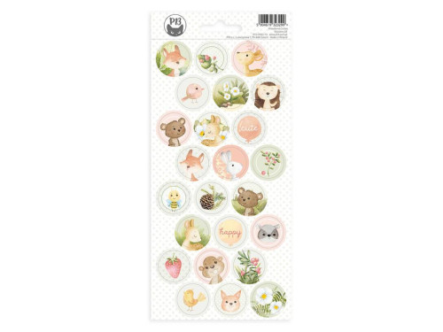 Set of cardboard stickers 10,5 x 22 cm - Piątek Trzynastego - Woodland cuties 03