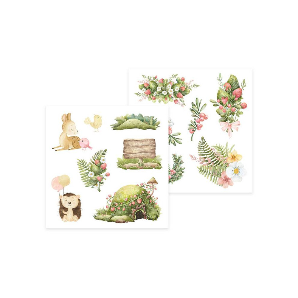 Set of scrapbooking papers 15,3 x 15,3 cm - Piątek Trzynastego - Woodland cuties