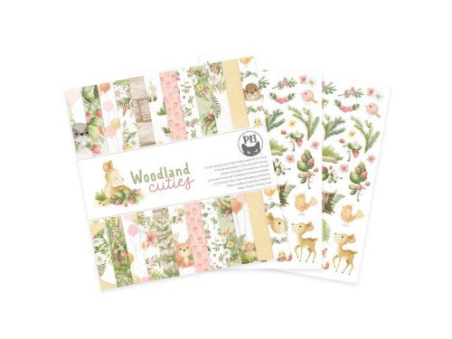 Set of scrapbooking papers 30,5 x 30,5 cm - Piątek Trzynastego - Woodland cuties