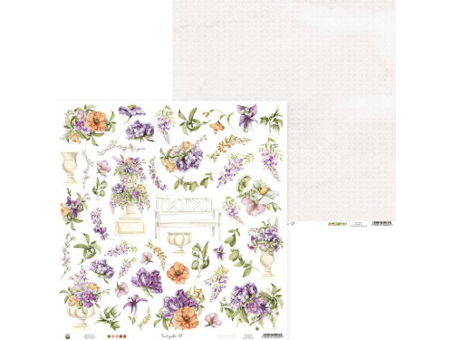 Scrapbooking paper 30,5 x 30,5 cm - Piątek Trzynastego - Secret garden 07