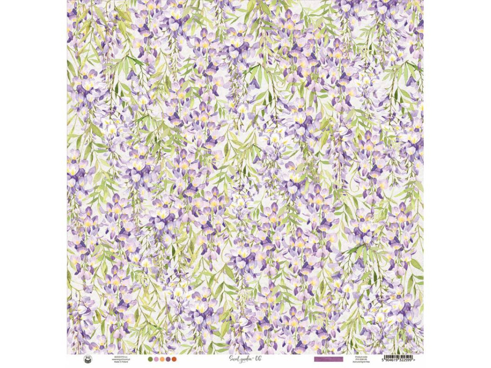 Scrapbooking paper 30,5 x 30,5 cm - Piątek Trzynastego - Secret garden 06