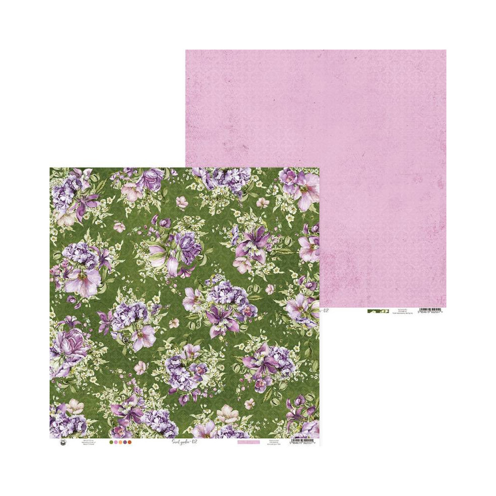 Scrapbooking paper 30,5 x 30,5 cm - Piątek Trzynastego - Secret garden 02