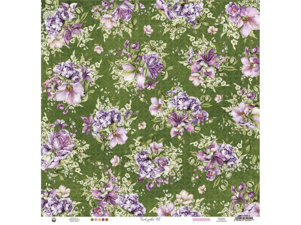 Scrapbooking paper 30,5 x 30,5 cm - Piątek Trzynastego - Secret garden 02