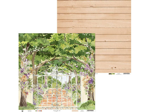 Papier do scrapbookingu 30,5 x 30,5 cm - Piątek Trzynastego - Secret garden 01