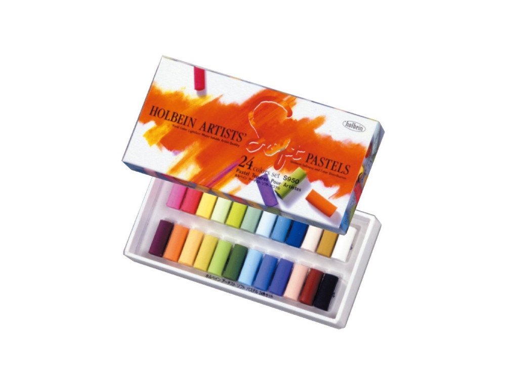 Water Soluble Artist's Soft Pastels - Holbein - 24 colors