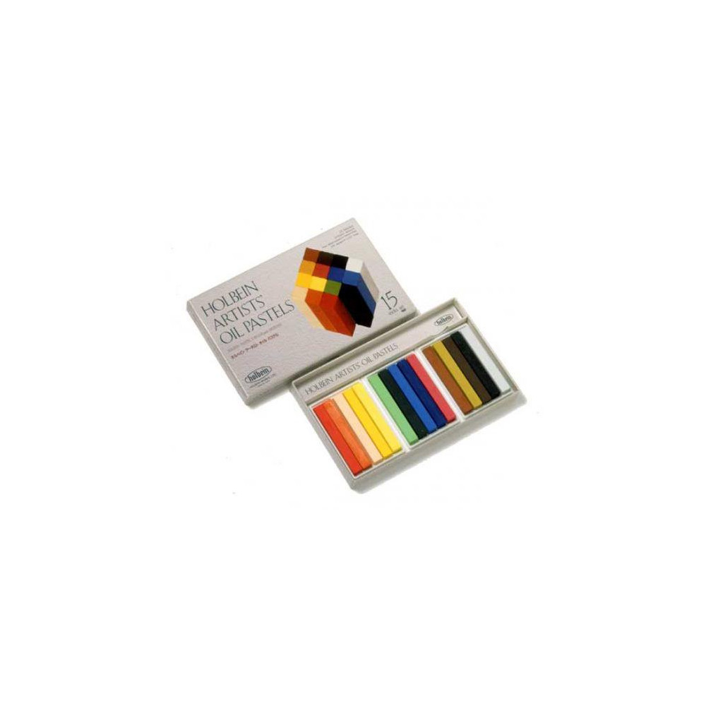 Set of Artist's Oil Pastels - Holbein - 15 colors