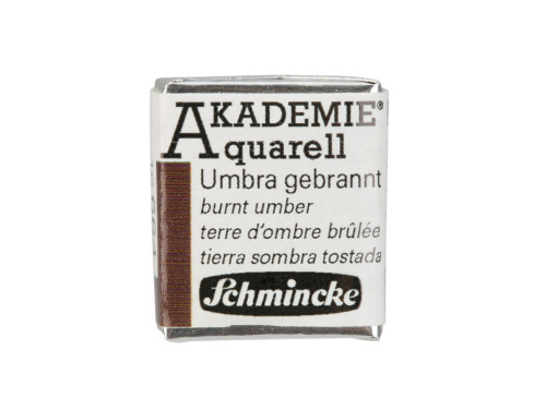 Akademie Aquarell watercolor paint - Schmincke - 664, Burnt Umber