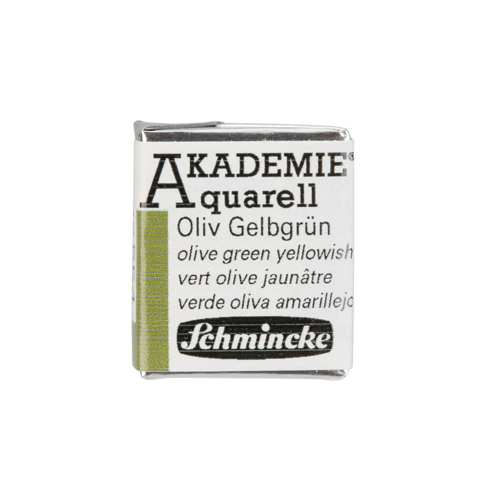 Akademie Aquarell watercolor paint - Schmincke - 554, Olive Green Yellowish
