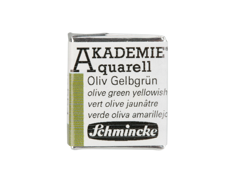 Akademie Aquarell watercolor paint - Schmincke - 554, Olive Green Yellowish