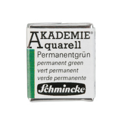 Akademie Aquarell watercolor paint - Schmincke - 553, Permanent Green