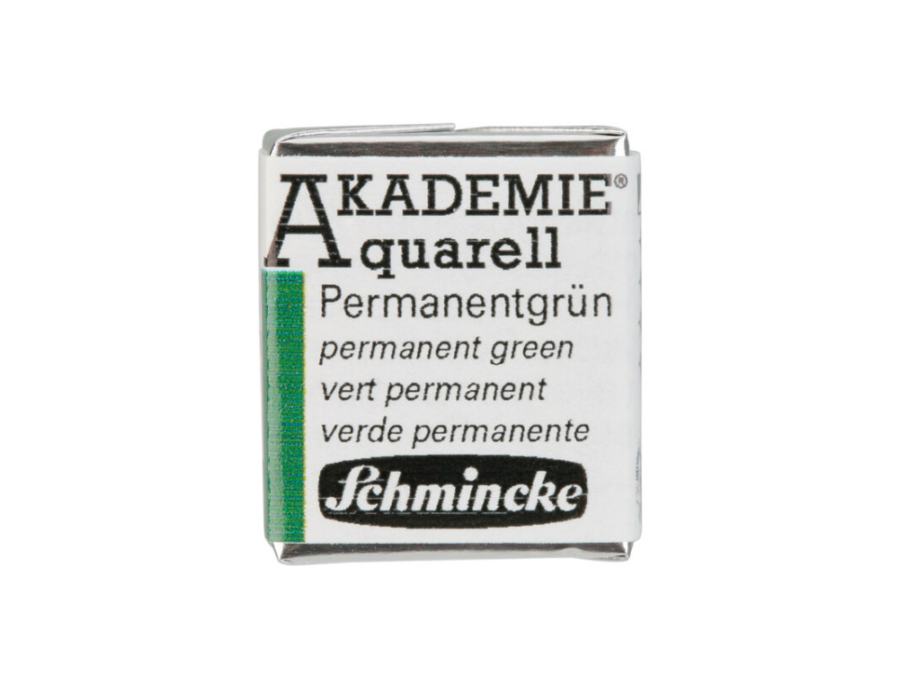 Akademie Aquarell watercolor paint - Schmincke - 553, Permanent Green
