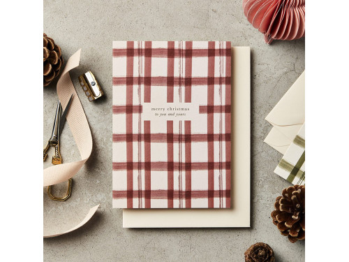 Greeting card - Katie Leamon - Red Check, A6