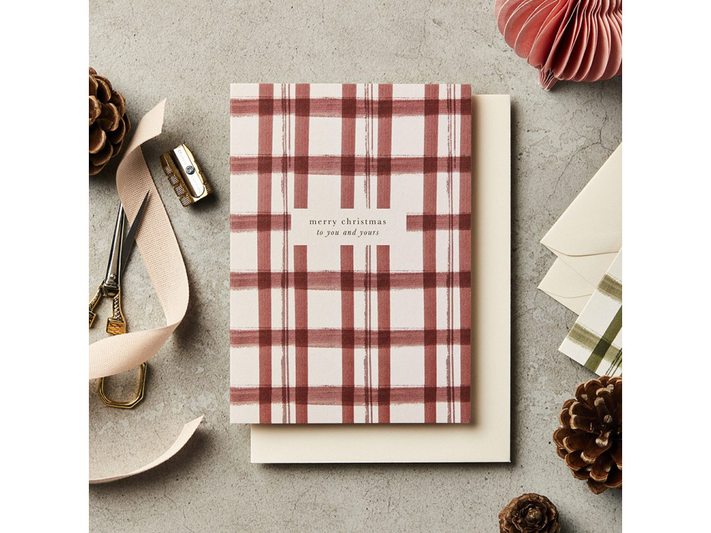 Greeting card - Katie Leamon - Red Check, A6