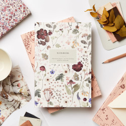 Notebook Pressed Floral, A5 - Katie Leamon - plain, softcover, 100 g, 300 sheets