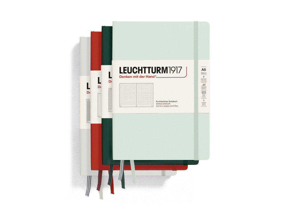 Notebook A5 - Leuchtturm1917 - dotted, softcover, Light Grey, 80 g/m2