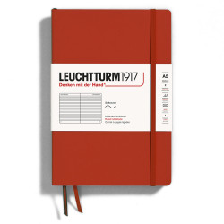 Notebook A5 - Leuchtturm1917 - ruled, softcover, Fox Red, 80 g/m2