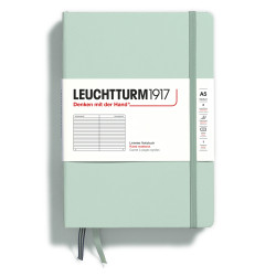 Notatnik A5 - Leuchtturm1917 - w linie, twarda okładka, Mint Green, 80 g/m2