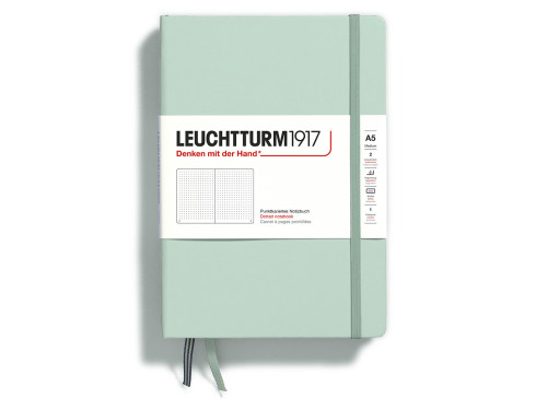Notatnik A5 - Leuchtturm1917 - w kropki, twarda okładka, Mint Green, 80 g/m2