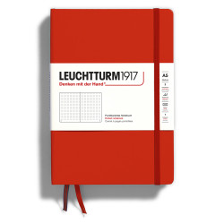 Notatnik A5 - Leuchtturm1917 - w kropki, twarda okładka, Fox Red, 80 g/m2