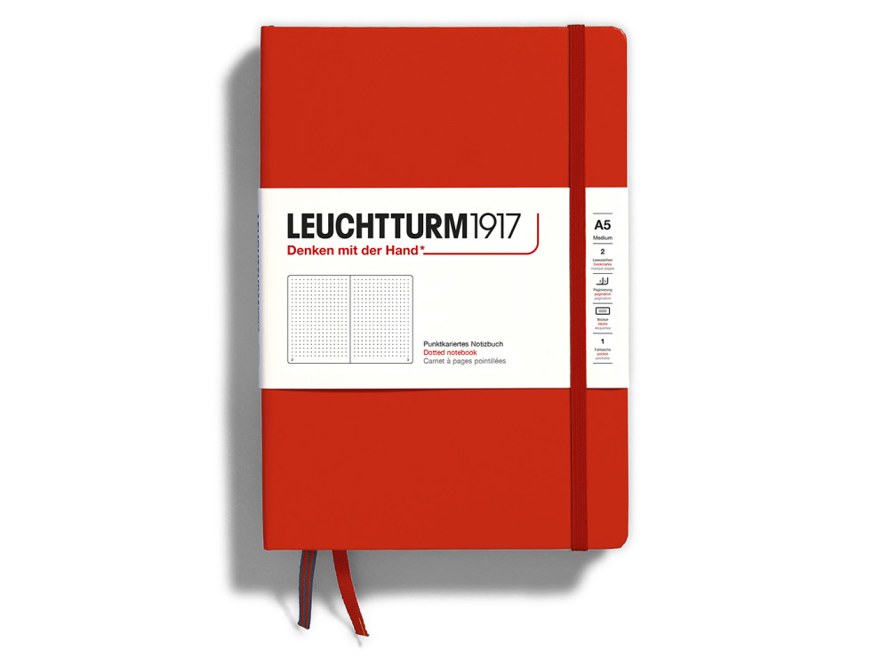 Notebook A5 - Leuchtturm1917 - dotted, hardcover, Fox Red, 80 g/m2
