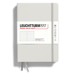 Notatnik A5 - Leuchtturm1917 - w kropki, twarda okładka, Light Grey, 80 g/m2