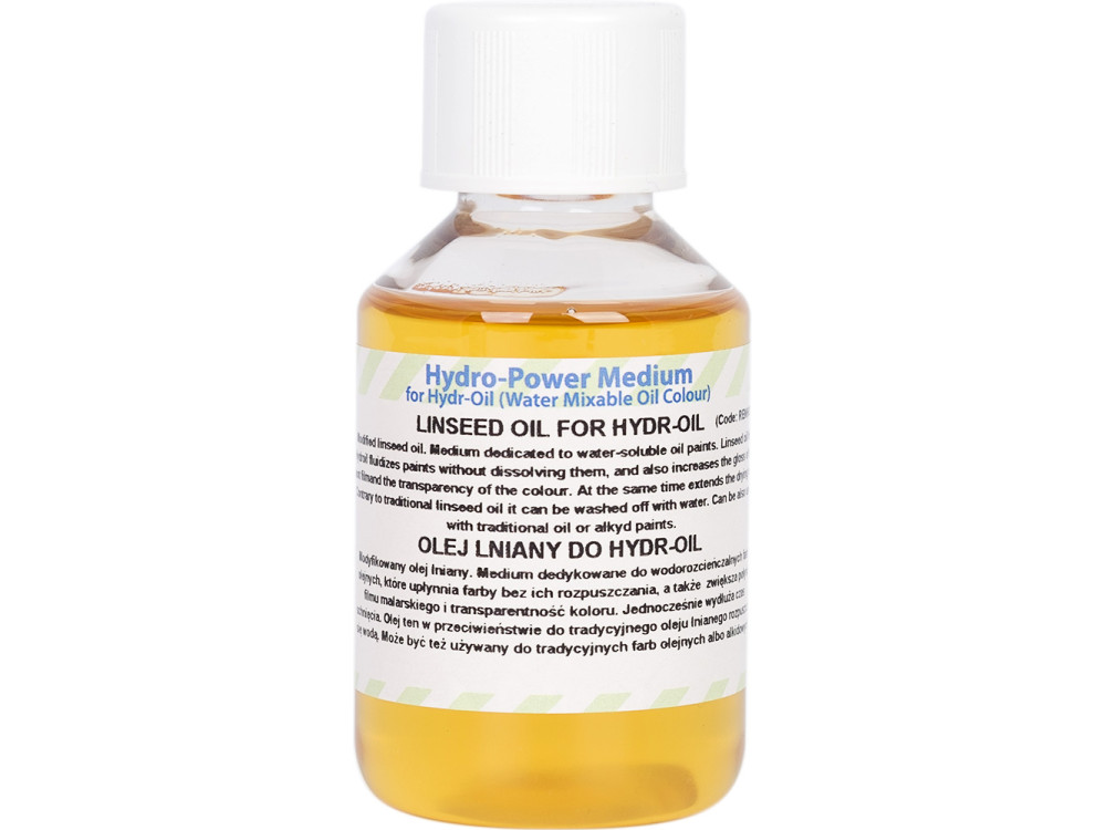 Linseed oil for Hydr-Oil water mixable oil paints - Renesans - 100 ml