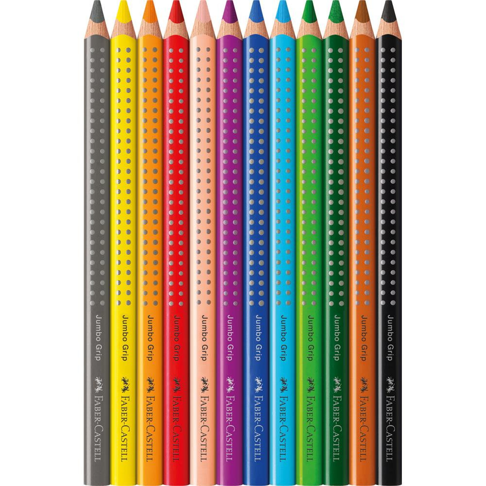 Faber-Castell Pencils - Colour Grip Ergonomic Triangular Shape, Tin of