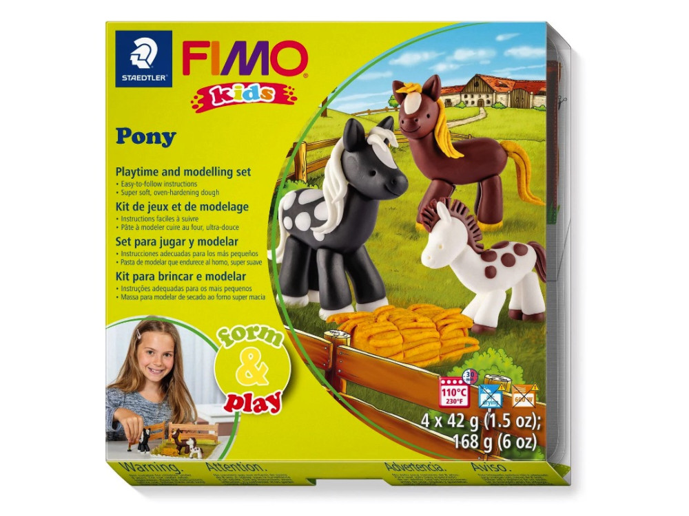 Form & Play Fimo Kids modelling clay set Pony - Staedtler - 4 x 42 g
