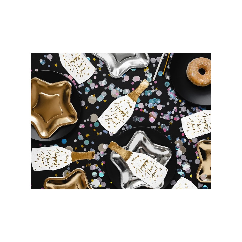 Paper napkins, Happy New Year - black and gold, 10 pcs.